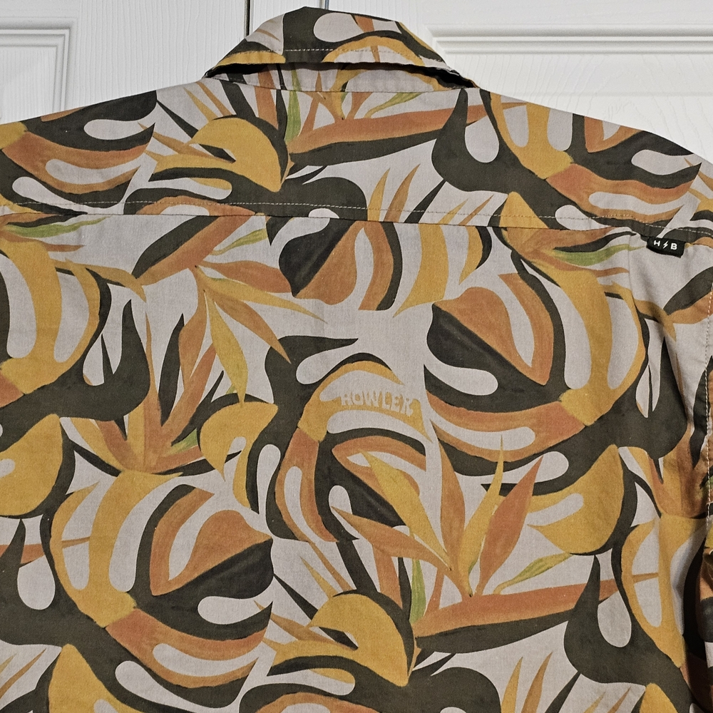 Howler Brothers Mansfield Short Sleeve Shirt - Tropical Leaf Print - Small - Picture 7 of 11